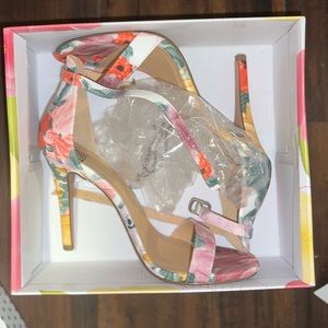 Floral print heels
